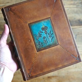 New medieval-style journal in the spirit of herbariums. Already sold. Thank you! :-) #leatherjournal #leatherjournals...